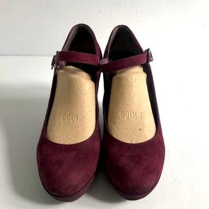 Geox Suede Platforms, Burgundy Mary Jane’s, Size 40EU
